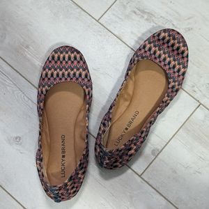 Lucky Brand Chevron Print Flats